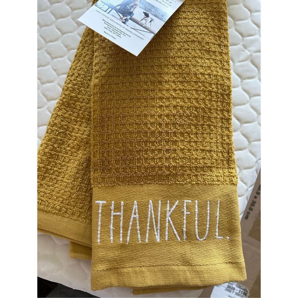 Rae Dunn Count Your Blessings & Thankful Kitchen Towels